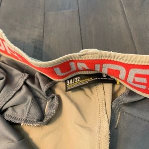 Khaki colored under armor pants 34x32